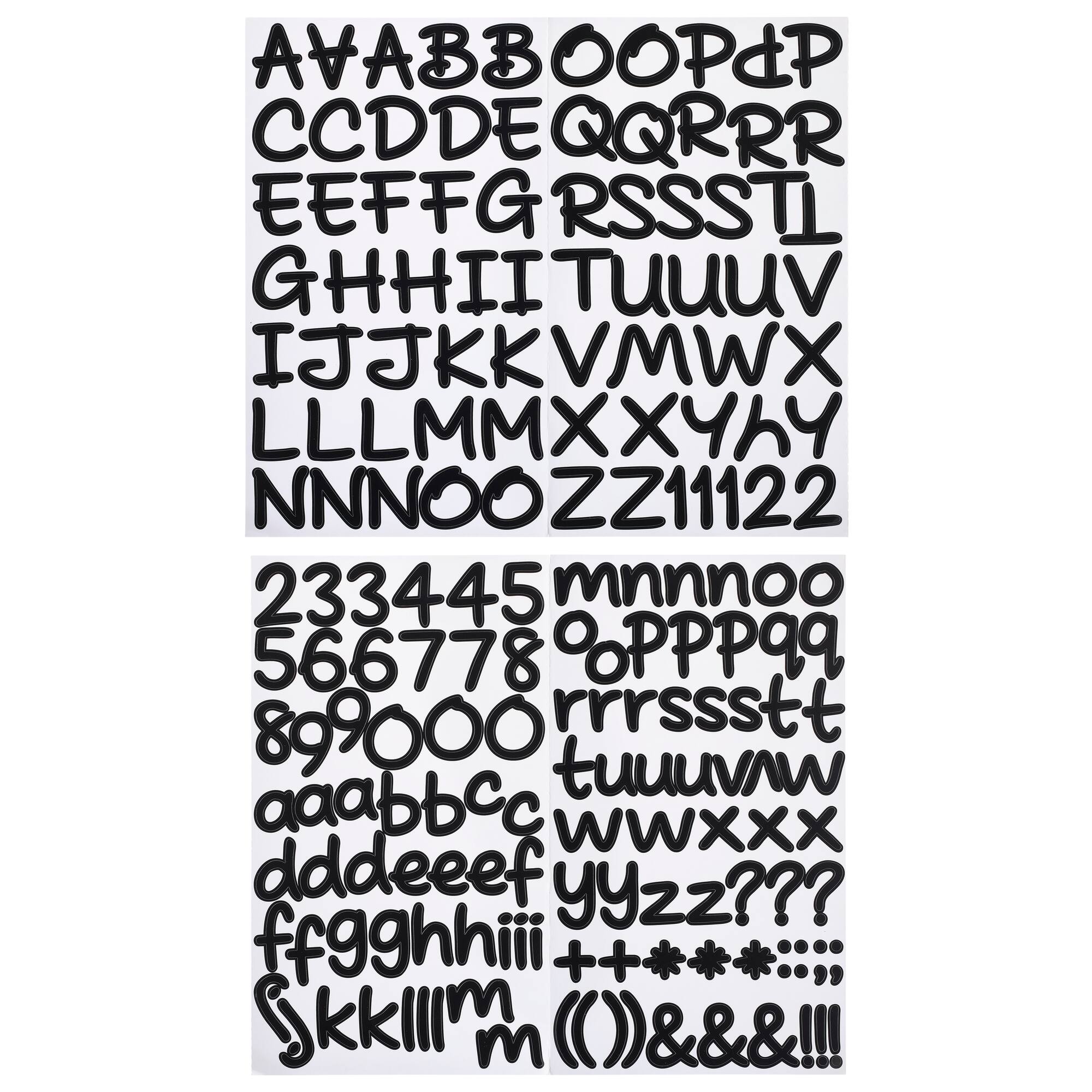 12 Pack: Black Licorice Handwriting Alphabet Stickers by Recollections™